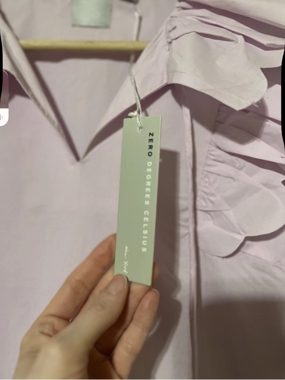 NWT Zero Degrees Celsius Petals Top Blouse In Lilac Sz XS Cotton $155 D23 - Picture 4 of 10
